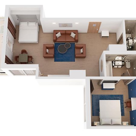 Hilton Rijeka Costabella Beach Resort And Spa エクステリア 写真 A 3D floorplan of a typical hotel room