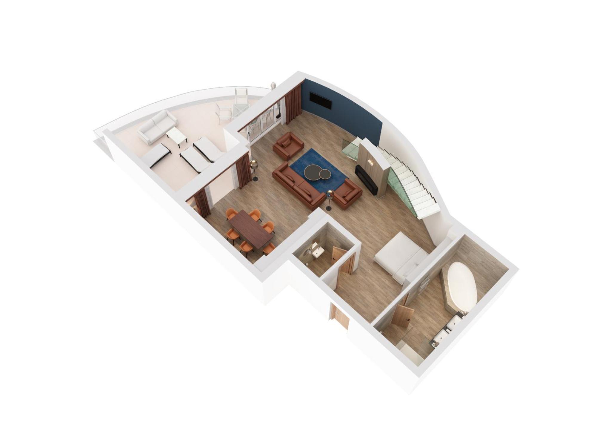 Hilton Rijeka Costabella Beach Resort And Spa 部屋 写真 3D floor plan
