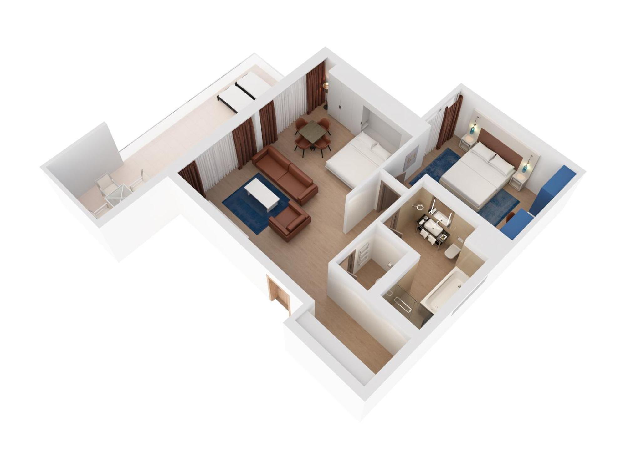 Hilton Rijeka Costabella Beach Resort And Spa 部屋 写真 3D floor plan